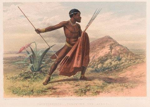 PAINTING -Xhosa warrior PAINTING -Xhosa warrior